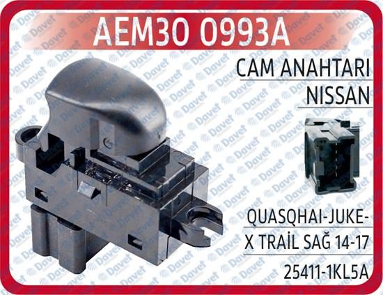 ZSW1710 Cam Acma Anahtari Tekli 5 Pin Nissan Juke 2010- / Qashqai 2014-2017